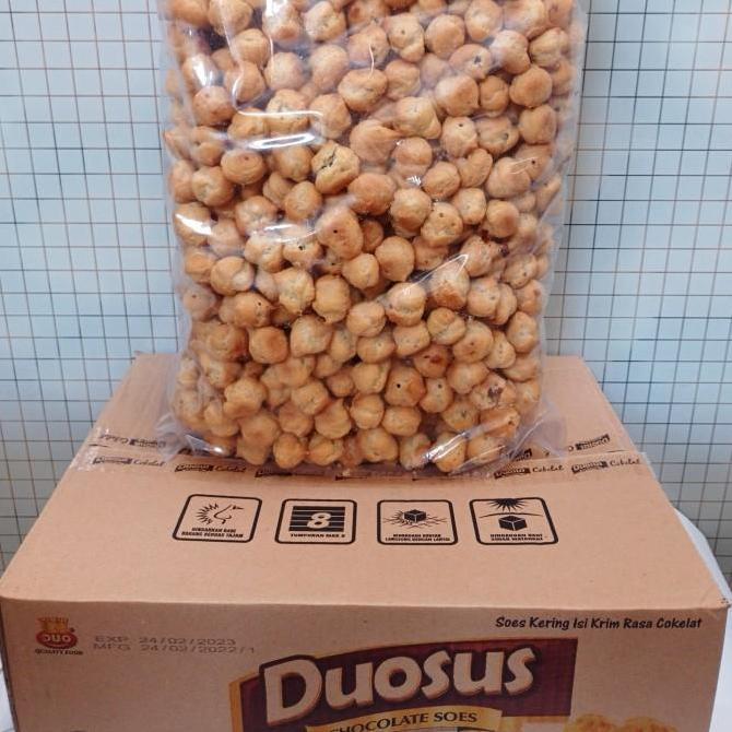 [Ready Stock - 1000g] Duosus Kue Soes Coklat Repack isi 1kg  | Duosus Coklat 1kg | Duosoes Kering Co