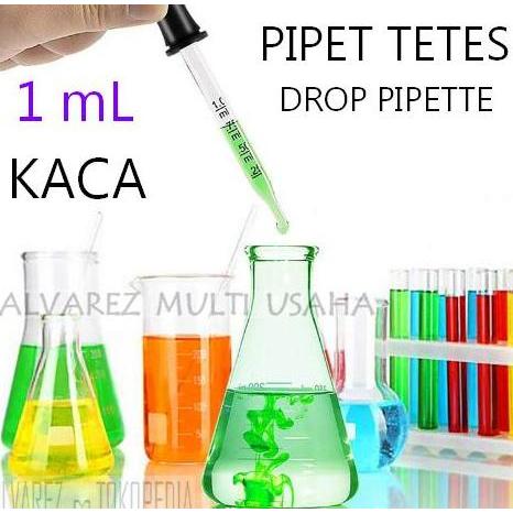 Medkit- Pipet Tetes Kaca 1 Ml / Drop Pipette / Maat Pipet 1 Ml Skala