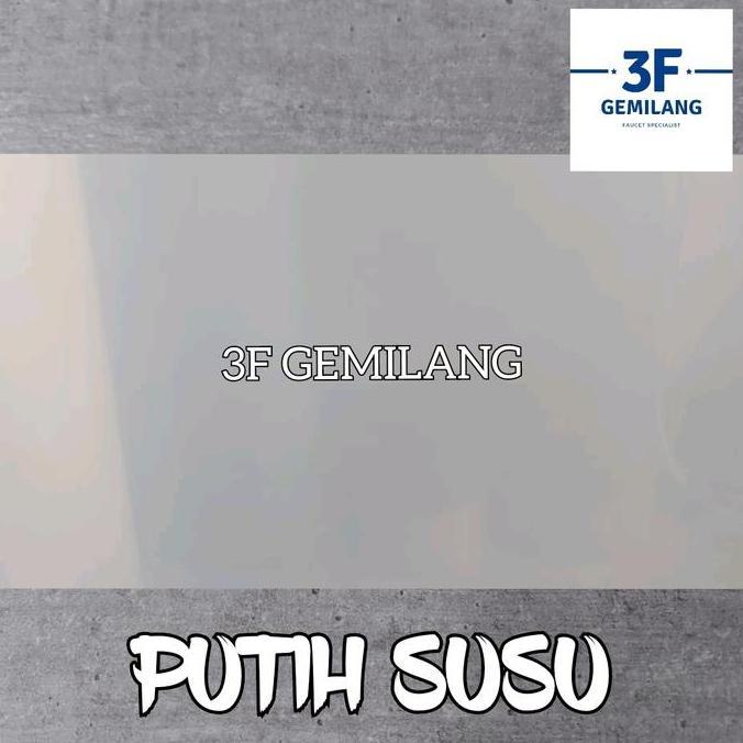 * FIBER PLASTIK PENUTUP PAGAR POLOS WARNA PUTIH SUSU METERAN *