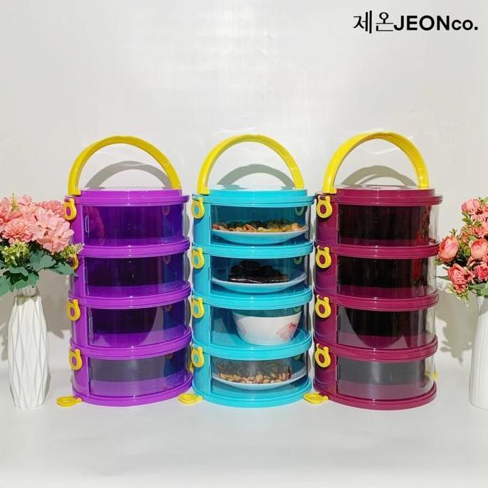 _dandirst - cod tudung saji 4 susun lebih tebal food grade sudah dirakit dan siap digunakan praktis 