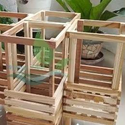 Ready Pot Anggrek Kayu Jati Oven Rak Anggrek Pot 20x20x50