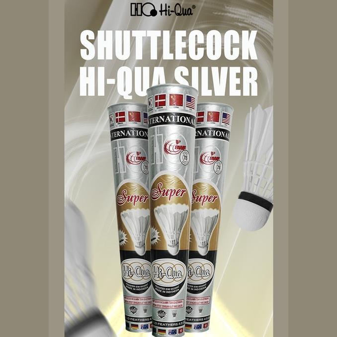 HOT HI-QUA SHUTTLECOCK BADMINTON BULUTANGKIS GOLD SILVER BWF APPROVED