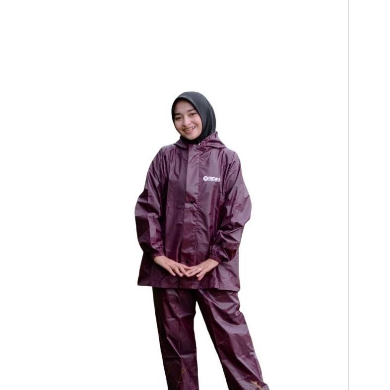 PREMIUM JAS HUJAN SETELAN BAJU CELANA RAINBOW TEBAL LENTUR ORI