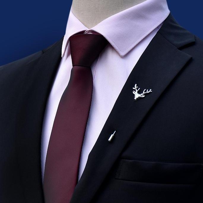 Koleksibajuanna Dasi Pria Resleting Slim Monochrome Langsung Pakai High Quality Bahan Tenun Sutra Po