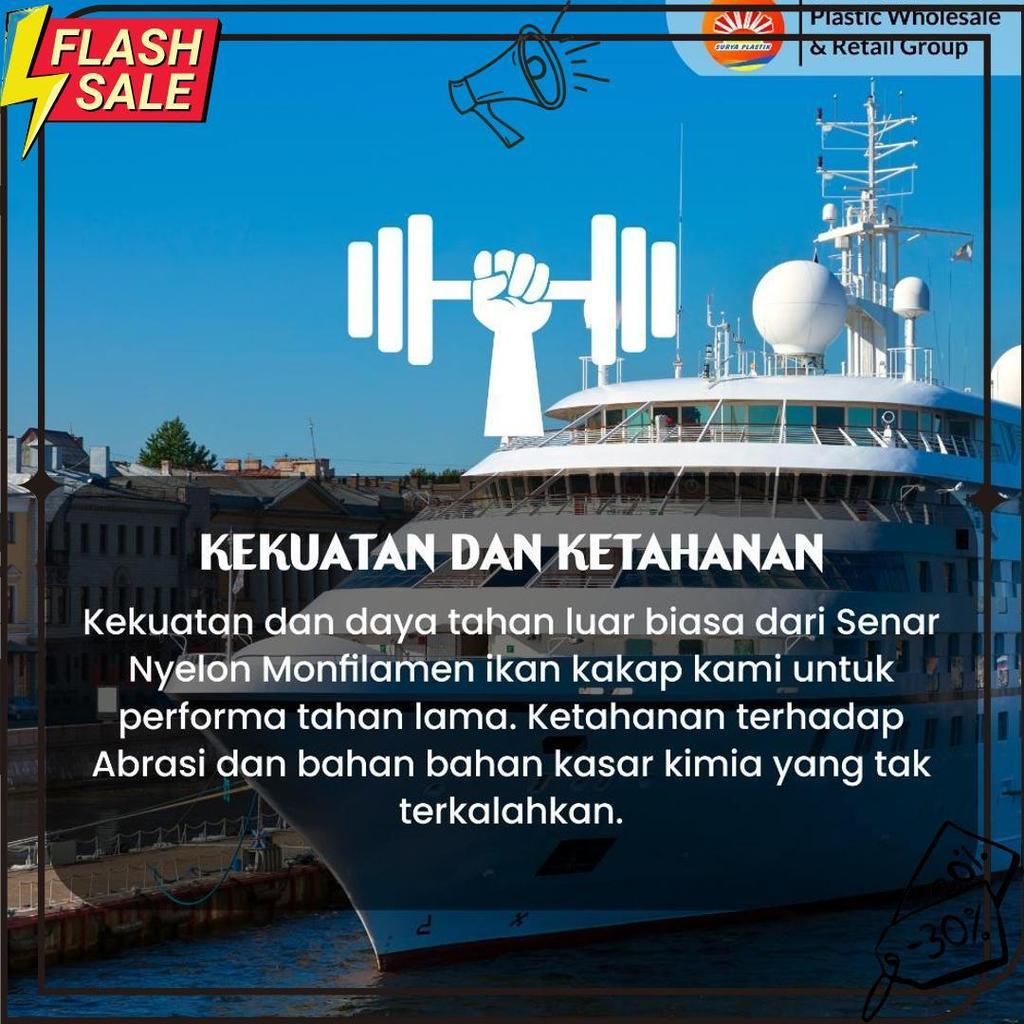 Senar Cap Ikan Kakap  Ukuran 1000 (70)  Per Roll /Tali Senar Pancing / Senar Layangan Termurah