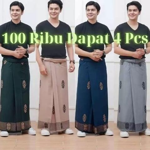 DISKON SARUNG BATIK 100RIBU DAPAT 4PCS MOTIF SARWON GUS IQDAM KATUNPOLLY SARUNG DEWASA