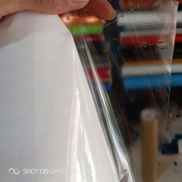 Promo Sticker Skotlet Motor Transparan Putih Bening Glossy Stiker Scotlet Transparan Bening Glossy