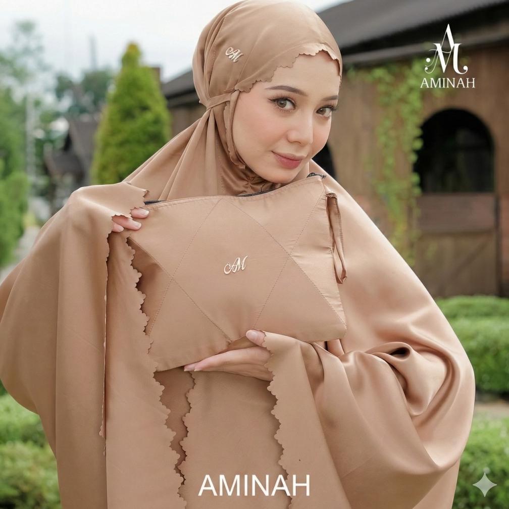FREE ONGKIR AMINAH - MUKENA DEWASA SILKY TRAVELING DAILY AMINAH LASERCUT