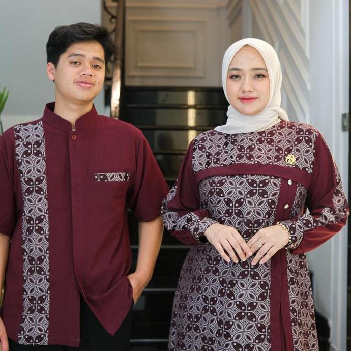 Gwenza -  MIchel  Couple Gamis Koko - Muslim Wanita