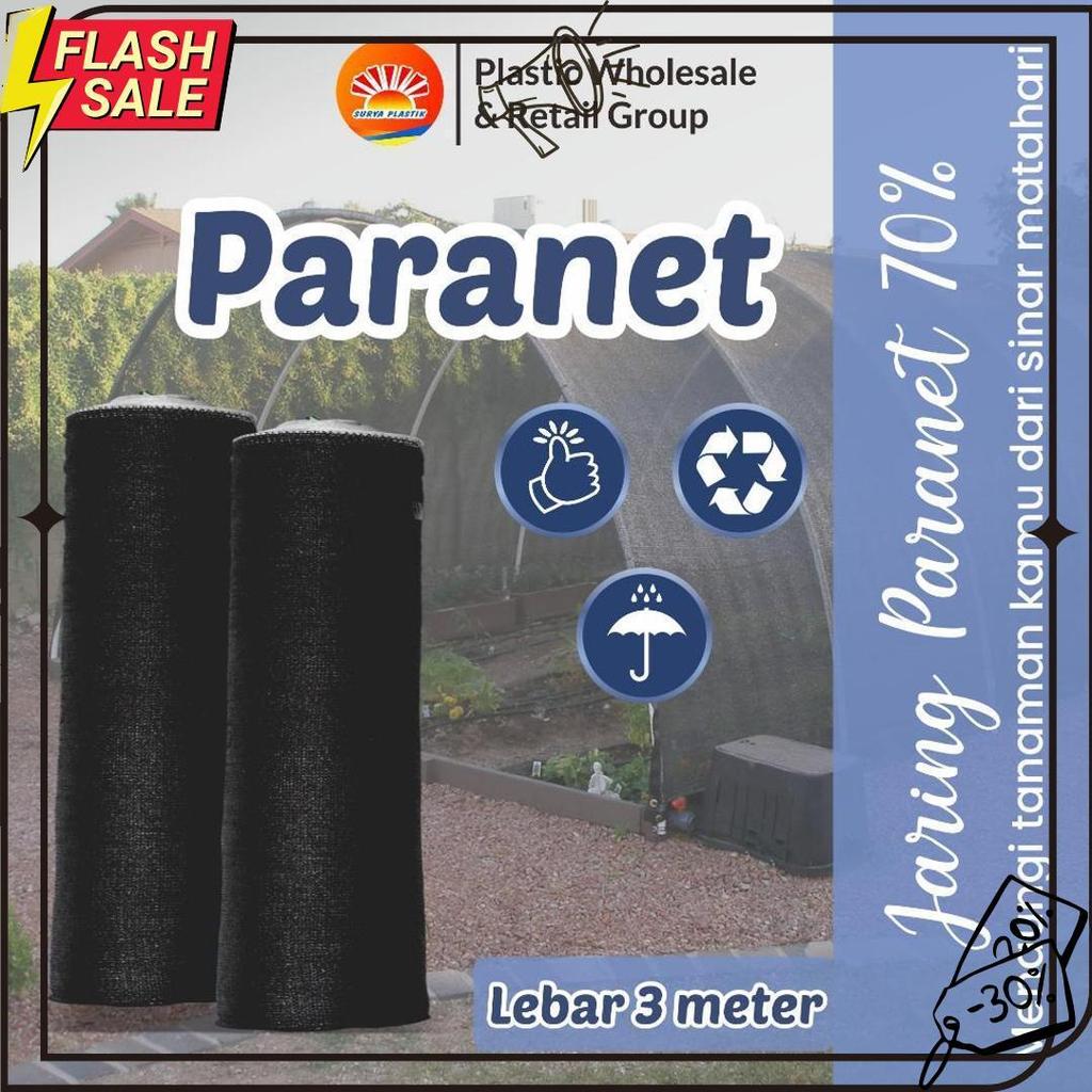 Paranet Tanaman/Jaring Paranet 70% Rajut Segitiga Lebar 3 Meteran Ecer Termurah