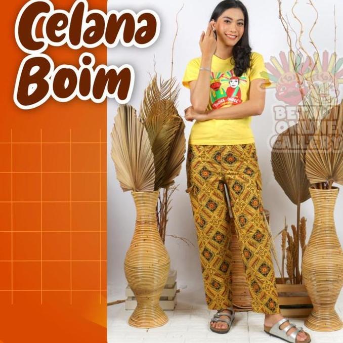 Celana Boim Batik Betawa Pria Panjang / Celana Betawi Motif Batik Dewasa & Remaja