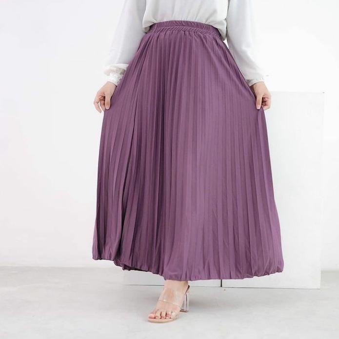 BELI Rok Plisket Jumbo Premium Tebal Hyget Super BELI