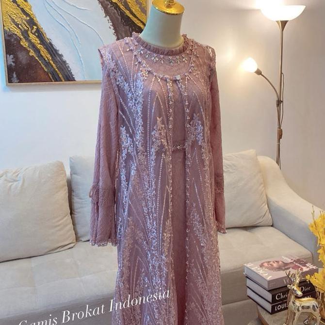 [COD]Dress ERINA Premium one set inner outer mewah elegan cantik cocok untuk acara resmi dan pesta W