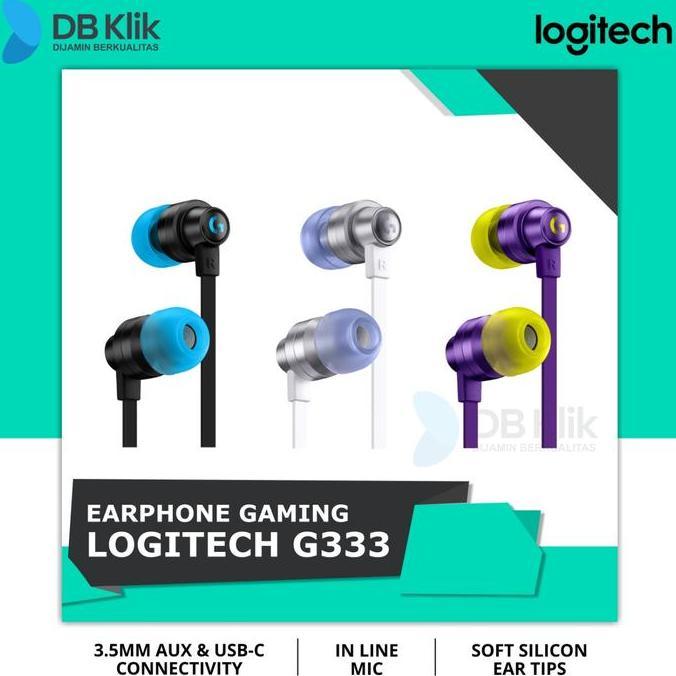 Earphone Gaming Logitech G333 Wired - Logitech G333 Gaming Earphone