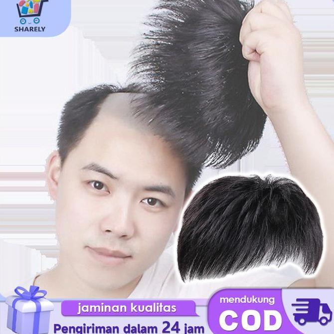 Rambut Pria Untuk Botak Wpria Botak Penutup Botak Sebagian Toupee Botak Depan Pria Hitam