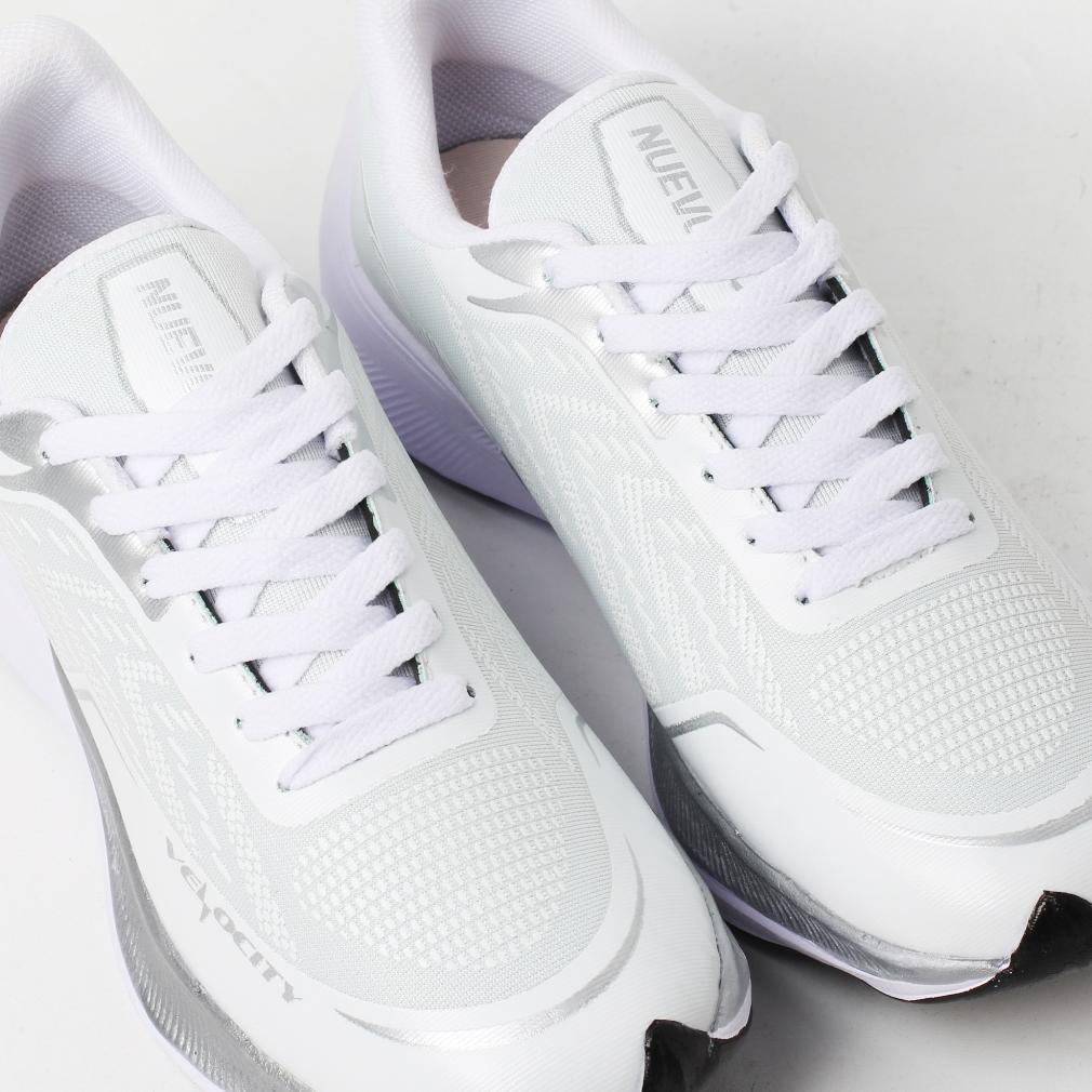 Sale NUEVO - Sepatu Lari Pria Nuevo Velocity Putih Silver Olahraga Running Cowok Ringan