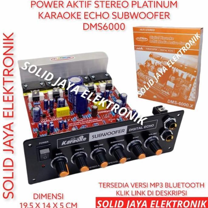 Kit Power Speaker Aktif Dms 6000 Dms-6000 Echosub Sanken No 2 Platinum Baru