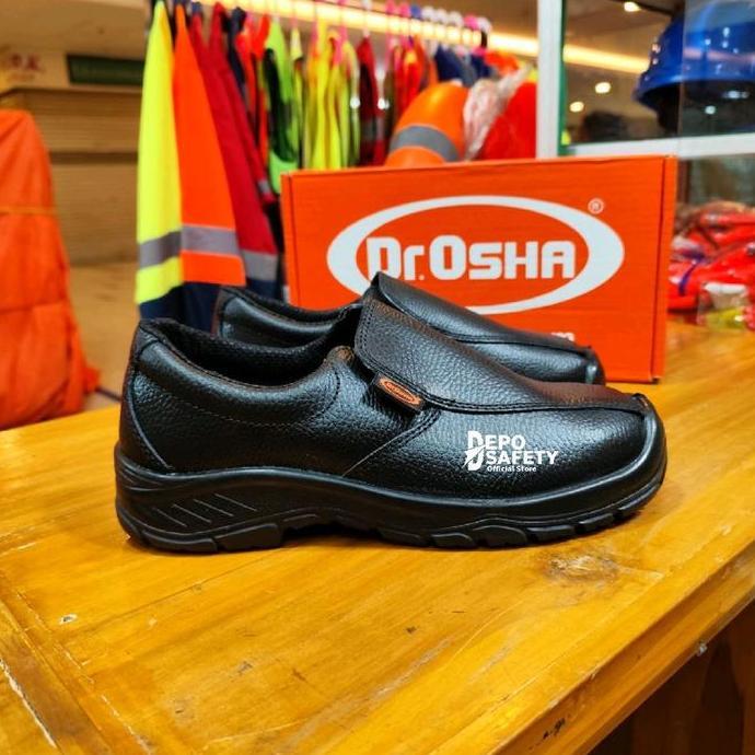 Sepatu Safety Ujung Besi Dr. Osha 3132 Hitam | Sepatu Safety Pria Dr. Osha terlaris