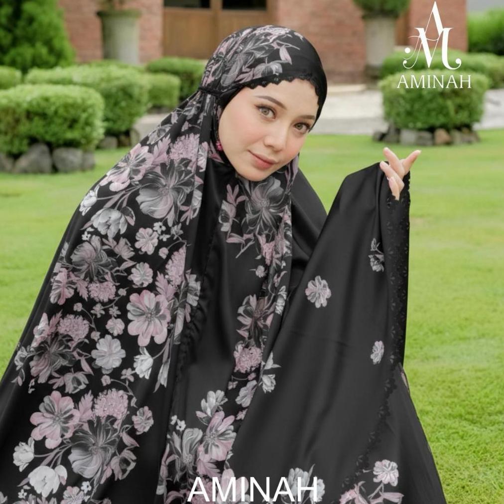 Bergaransi Aminah Mukena - Mukena Dewasa 2In1 Silk Maysara Armanie
