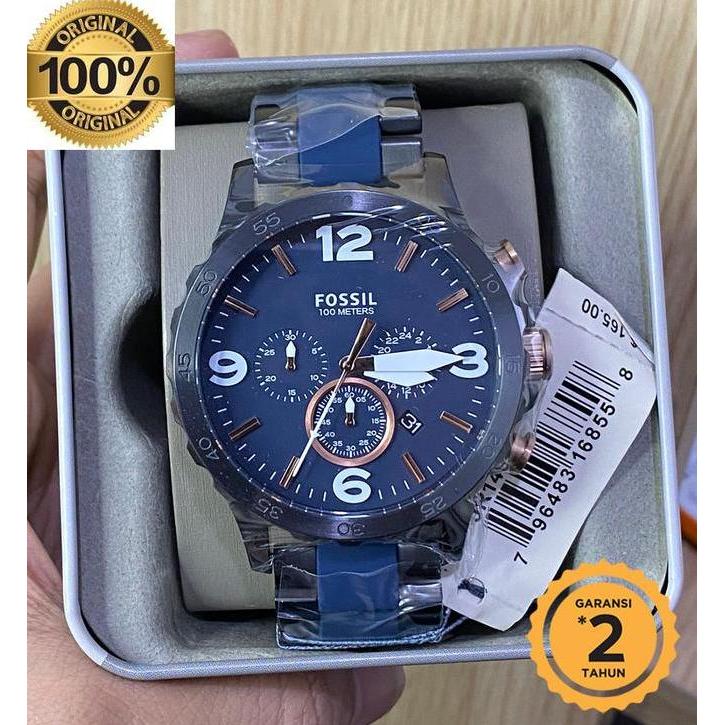 Jam F0SSIL JR1494 Natee Chronograph Blue Dial Original terlaris