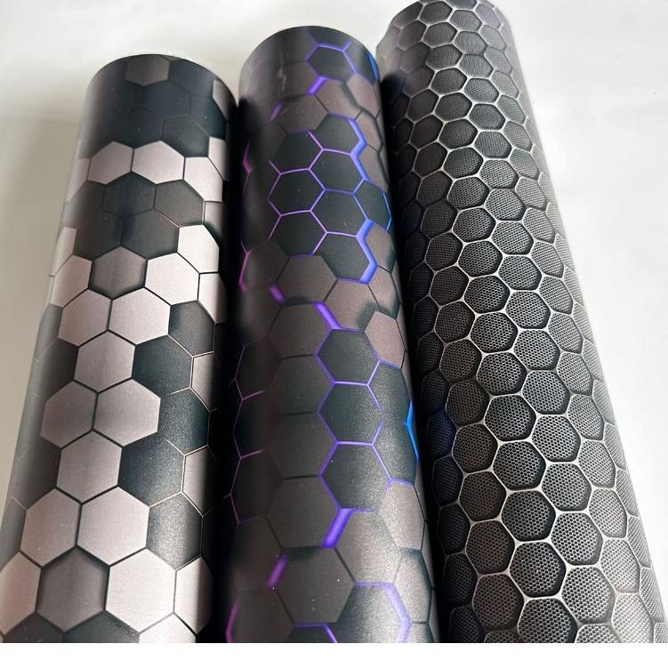 cuci gudang sticker skotlet karbon hexagon 5d doff / skotlet stiker motor dan mobil / motif keren ke