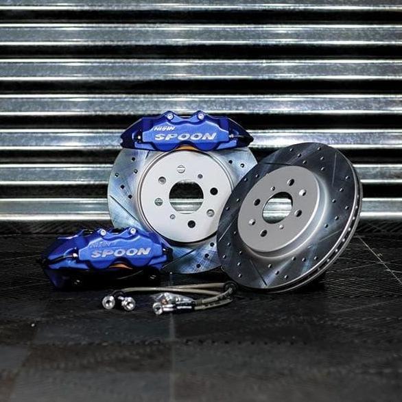 BIG BRAKE KIT REM DISC BBK SPOON 4 POT INCLUDE BRAKET PNP&BRAIDED ORIGINAL DAN TERPERCAYA