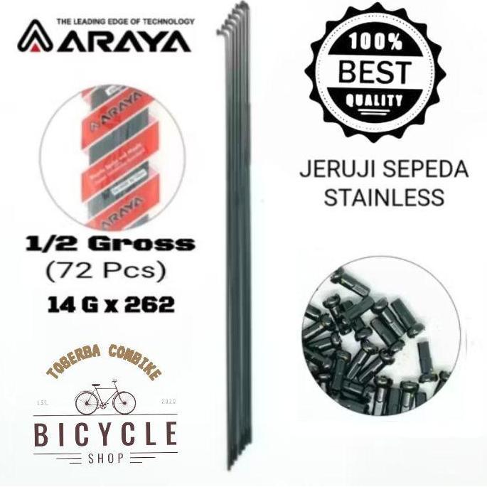 Promo Ruji Sepeda 26" 14G x 262 Stainless Steel 72 Pcs Anti Karat Velg 26 & 700c Kualitas Standar Je