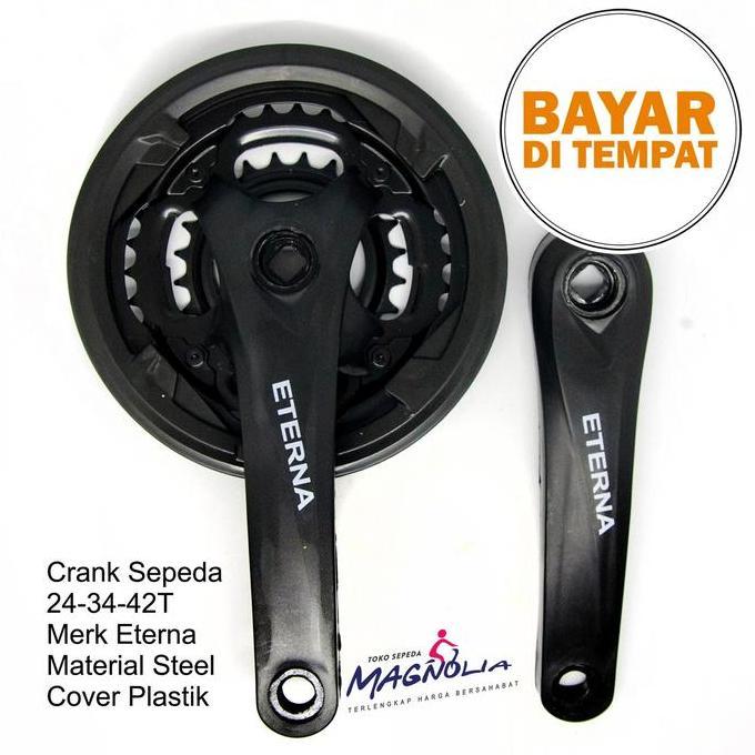 Promo Crankset Crank 3 Speed Gir Gear Depan Sepeda Gunung MTB Balap Arm 170 Diskon