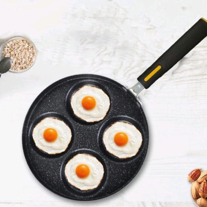 CETAKAN TELUR 4 DATAR / Cetakan Martabak / Panci Wajan 4 Lubang kh