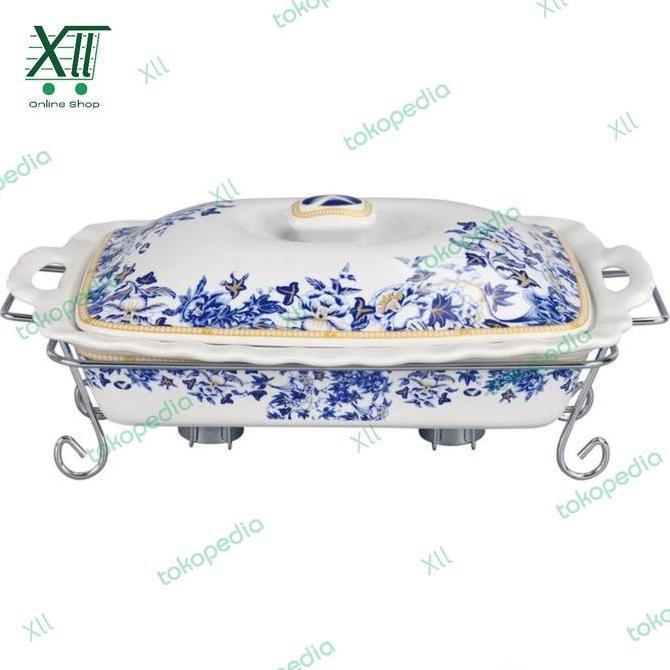 Murah Vicenza Ba~680 Rectangular Food Warmer Wadah Saji Prasmanan Keramik