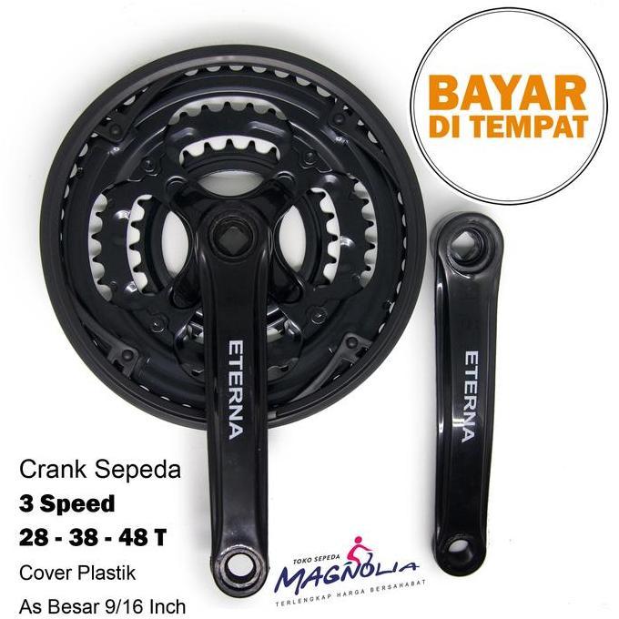 Promo Crank 3Speed Gir Sepeda MTB Gunung 28-48T Eterna Diskon
