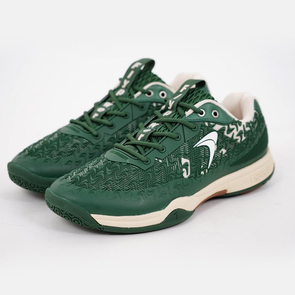Sale Flypower New Dieng Sepatu Olahraga Badminton Pria Dan Wanita Dark Green/Off White/Brown