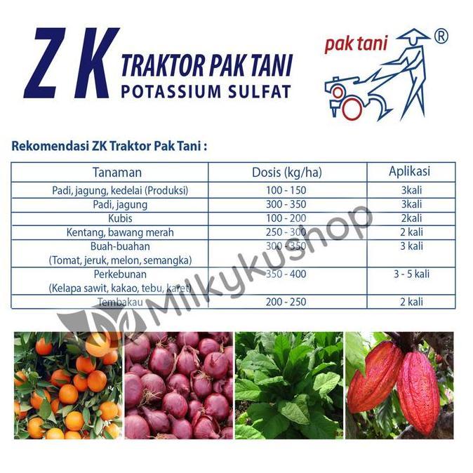PUPUK PAK TANI ZK 50 KG KEMASAN PABRIK VIA CARGO