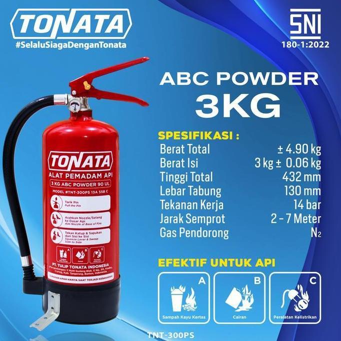 TERMURAH - Alat Pemadam Api Tonata 3 kg SNI / APAR ABC Powder