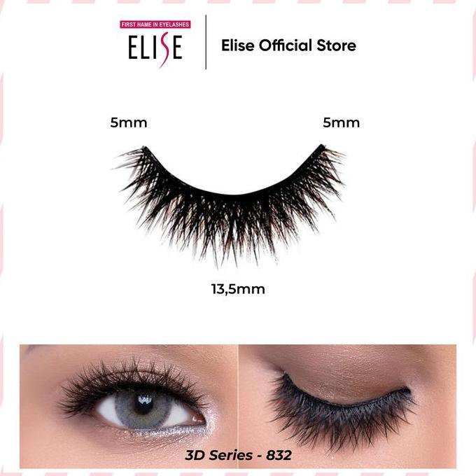 Moumou- Bulu Mata Elise - 3D 832 - Bold Look/Cocok Untuk Riasan Pesta/Pengantin/Favorite Mua/Pilihan