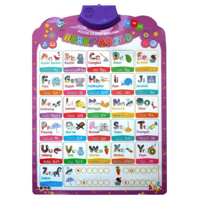 Poster Edukasi Suara Huruf Abjad Best Quality