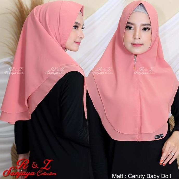 Bagusbanget- Khimar Ceruty 2 Layer Oval Mini/Khimar Sabrina 2 Layer/Kerudung Sabrina 2 Layer Oval Mi