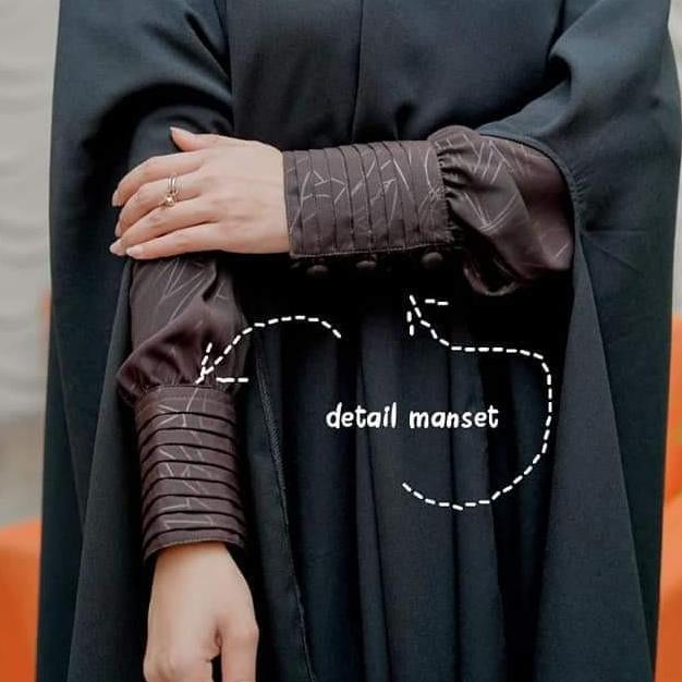 Sekarangaja- [Gamis Hermosa] Gamis Embos Hermosa Yoris Caltri Warna Coklat Tua-Gamis Syari Coklat Tu