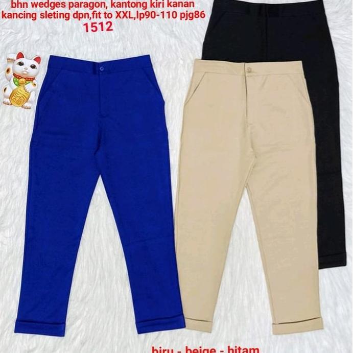 DR317 - 1512 / 1513 / 1514 - Celana bhn Wedges Paragon, kantong kirikanan