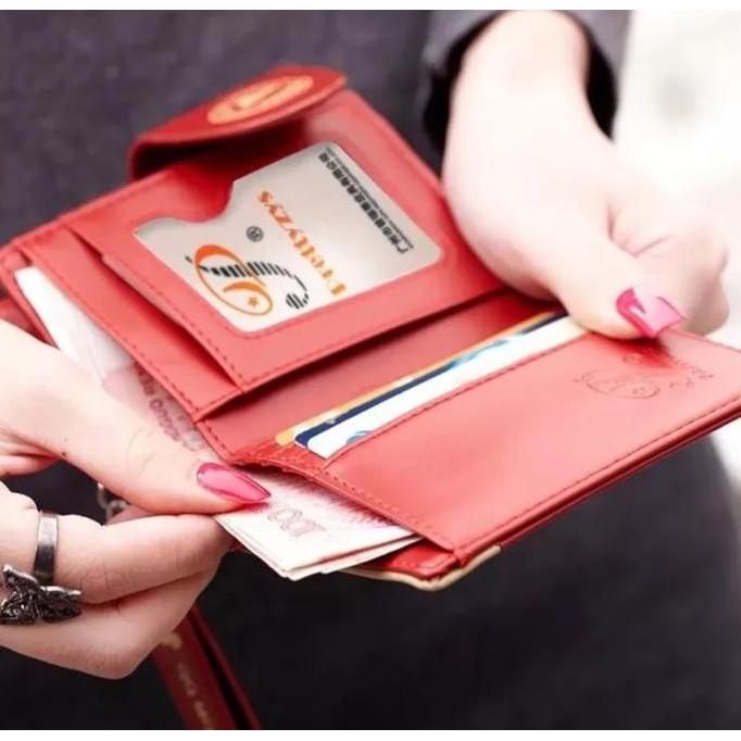 Dompet pendek import QQ MOUSE fashion wanita bahan kulit TL54 HC