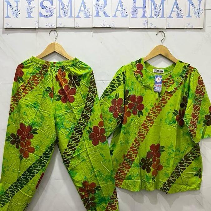 setelan batik alvin dewasa tangan 3/4 - Celana Panjang LAT