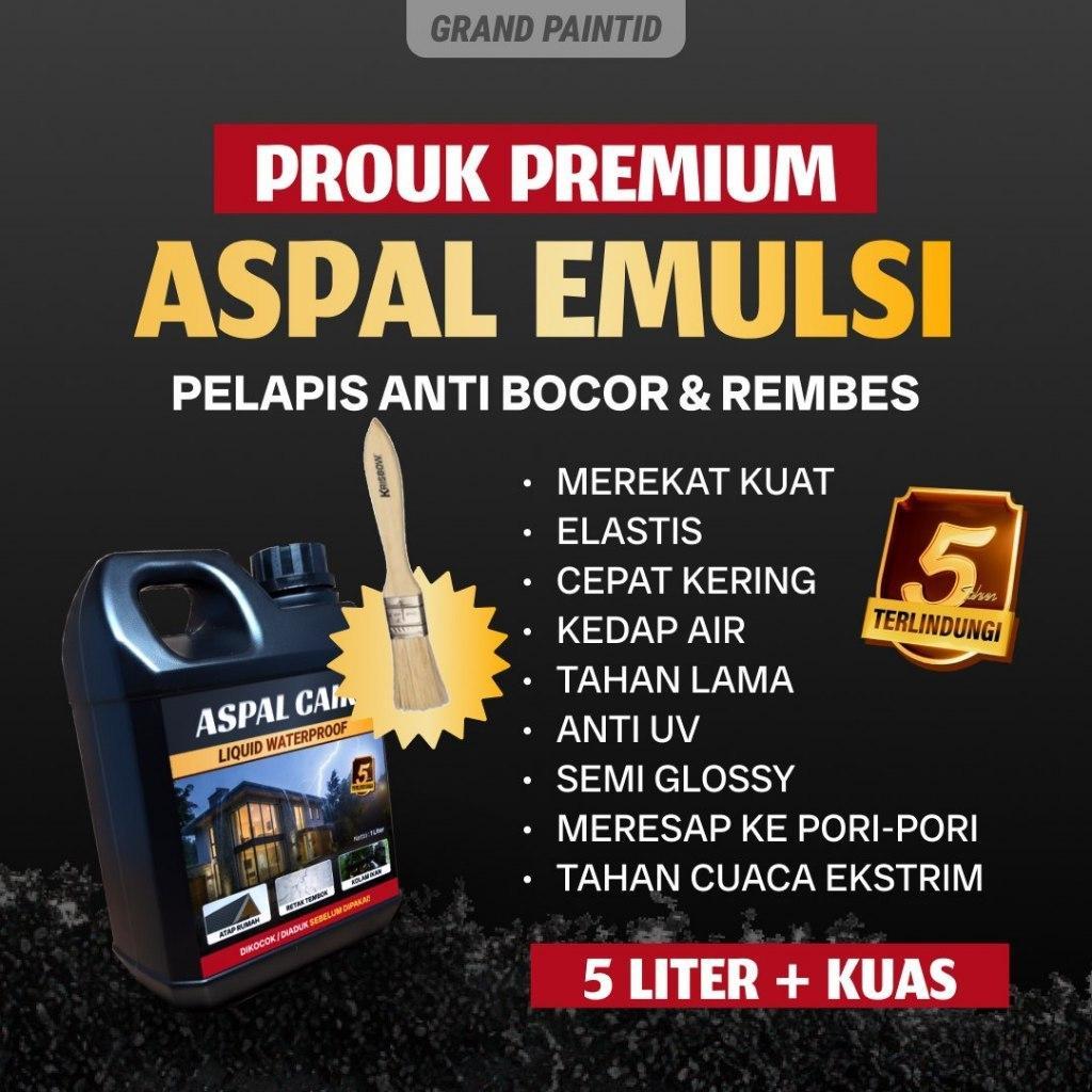 [Promo]Gp Aspal Cair 5 Kg / 5 Liter Penambal Atap Bocor Dan Rembes / Cairan Penyumbat Air Melindungi
