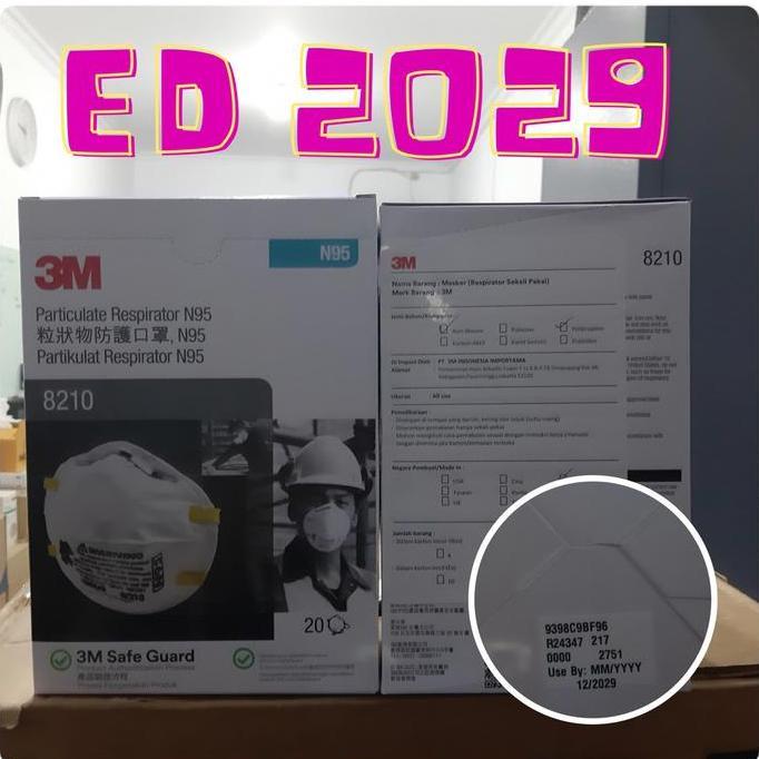 masker N95 3M 8210 / Respirator Partikulat 3M 8210, N95