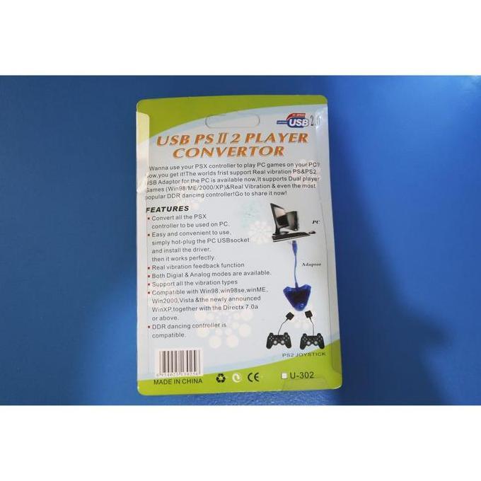 Converter Stik Stick PS2 ke PS3 / PC Double 100% Original