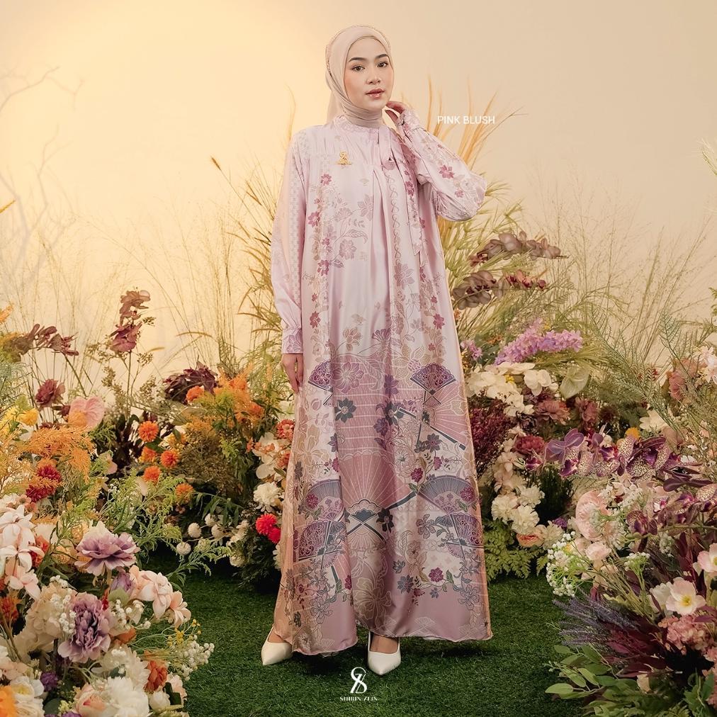 ShirinZein - Baju Gamis Mewah Elegan Dress Jumbo Mewah Elegan Bahan Armani Slik Pekalongan Series Dp