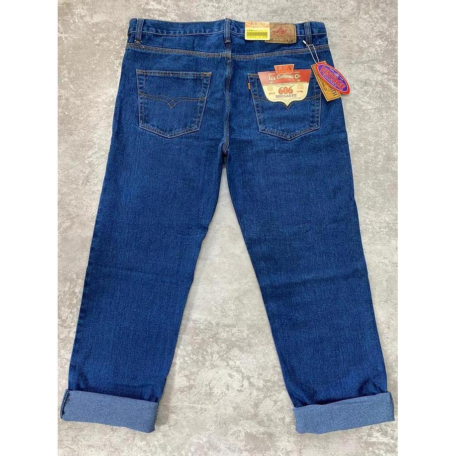 Cuci Gudang  Lea Celana Jeans Panjang Pria Model Standart Reguler Lea 606 Hitam Navy Denim Jeans Dew