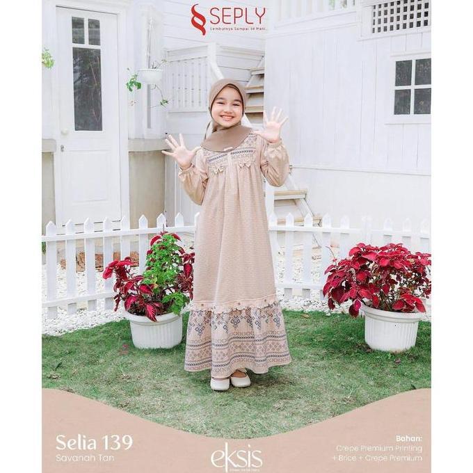 SARIMBIT EKSIS KELUARGA EKSIS 222  SAVANAH TAN gamis koko