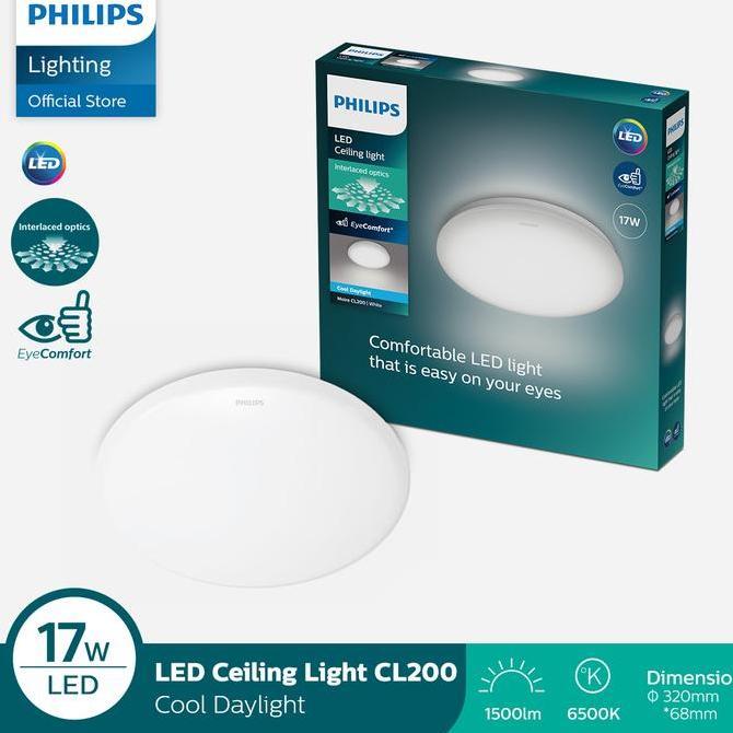 Philips Lampu Baret LED Ceiling Cl200 17W 65K Putih