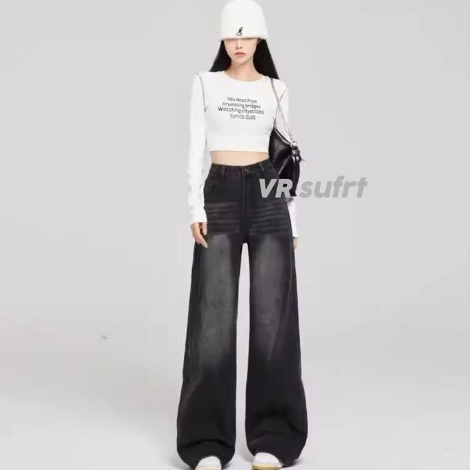 Promo Unisex Baggy Jeans Wanita Celana Jeans Wanita - Celana Loose Jeans Wanita - Koreans Jeans Wani
