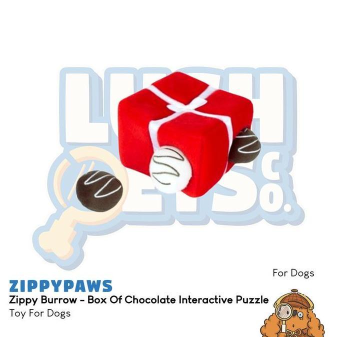 NEW ZippyPaws Zippy Burrow - Box Of Chocolate Interactive Puzzle Dog Toy